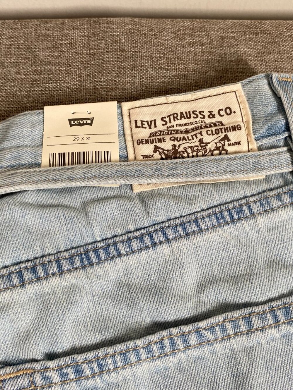 Levi's Premium XL Straight Wide Leg Jeans Women's 29 Blue Lightweight Linen NWT - Picture 9 of 16